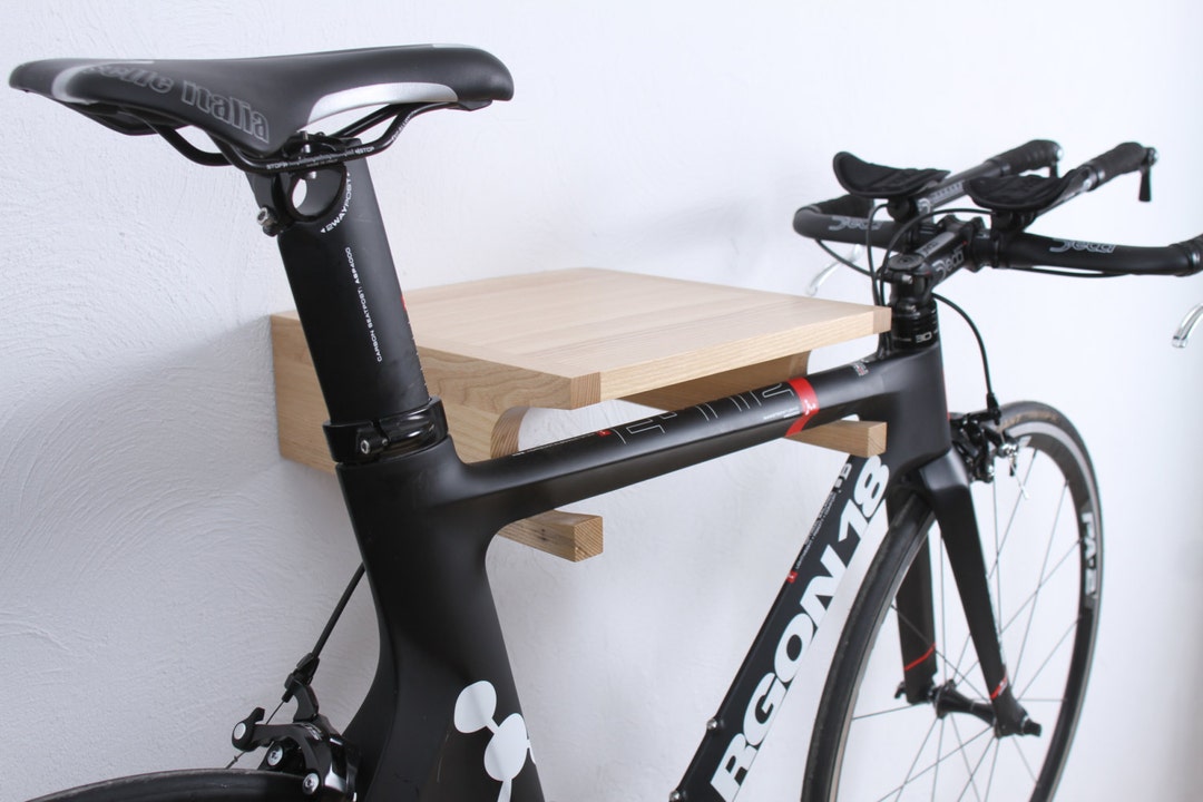 Timber Cycle Rack Wood Bike Wall Mount / Natural Wood Bike Rack / Bike Storage / Wooden ...