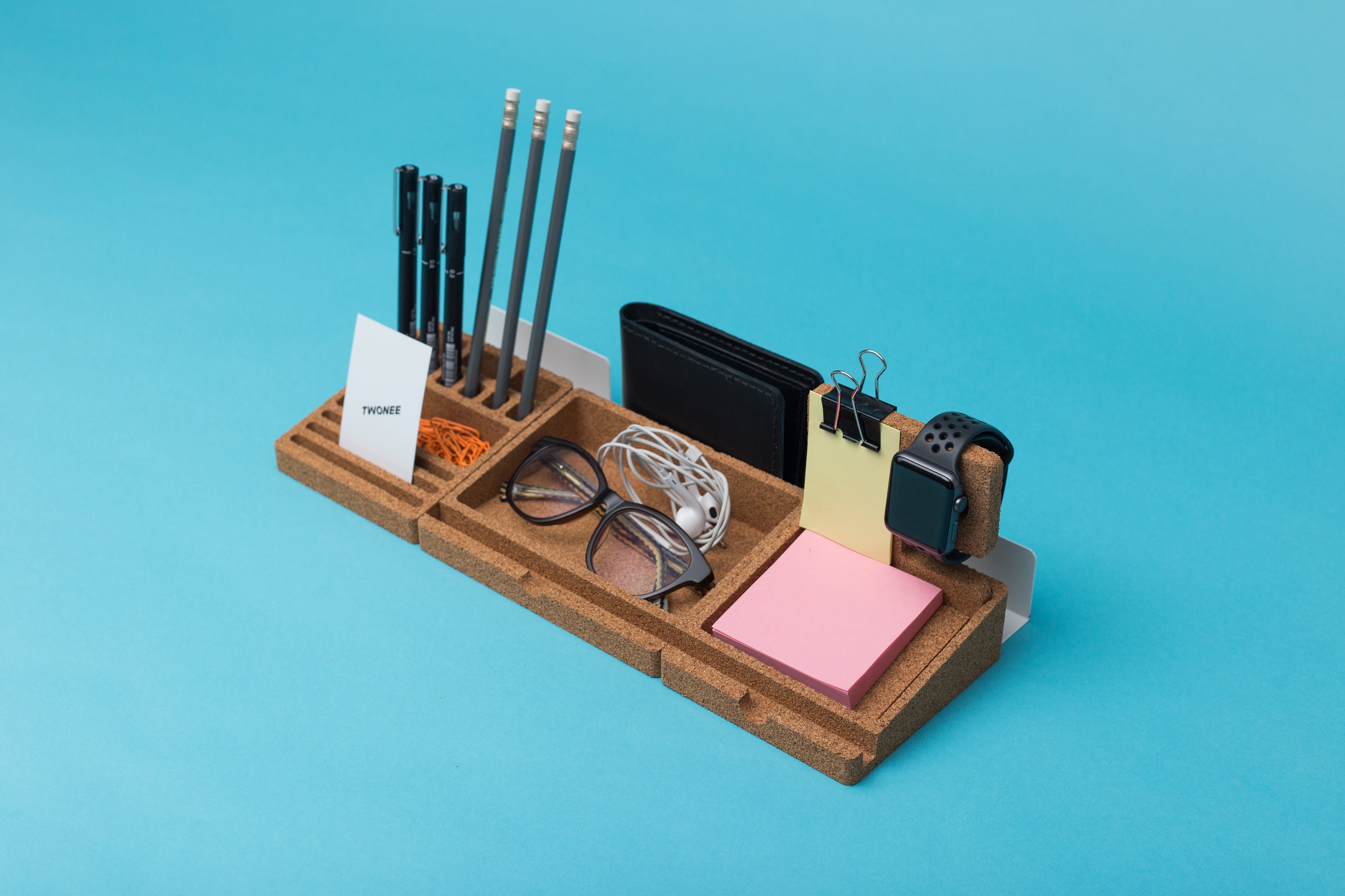 Cork Desk Organizer Set / Pen Holder / Office Storage / Apple Etsy