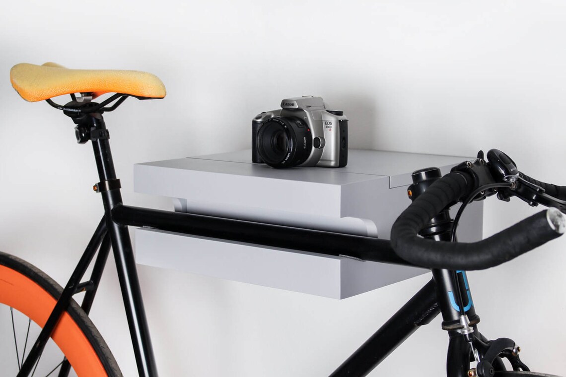 Amsterdam Bike shelf / bike hanger / wooden rack for bike Etsy