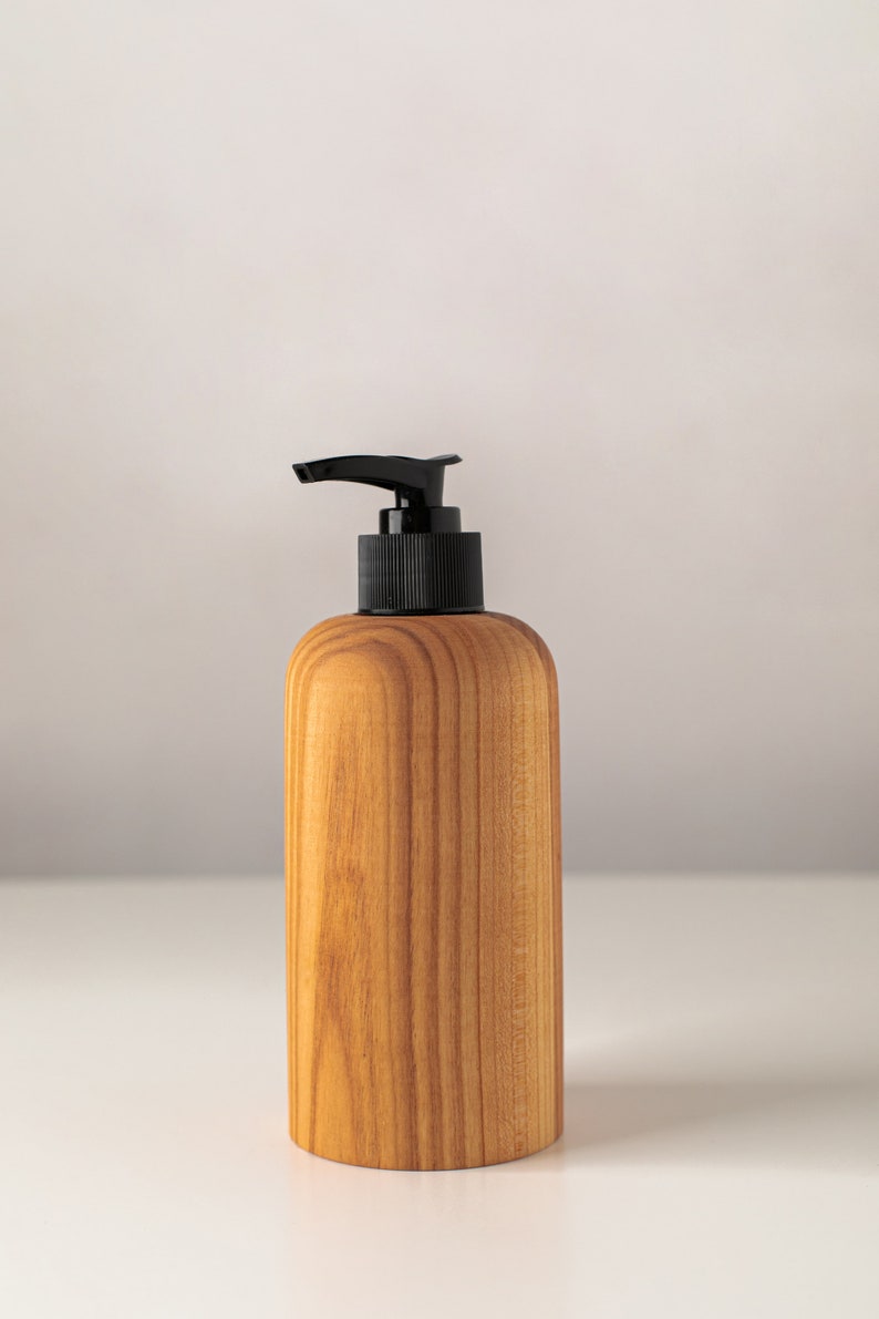 Wood bathroom organizer set / Soap Dispenser / Toothbrush holder / Wooden soap saver / Bathroom Accessories Set image 3