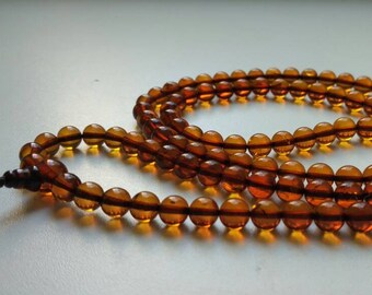 Honey - 108 baltic amber mala for meditation for meditation (size Ø7,5 colour 5), buddhist meditation, guru bead, 108 bead mala