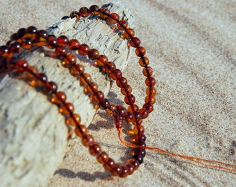 Autumn - 108 baltic amber mala for meditation (size Ø7 colour 5).