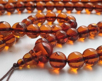 AMBER XXL - 108 baltic amber mala for meditation (size Ø9 colour 4)