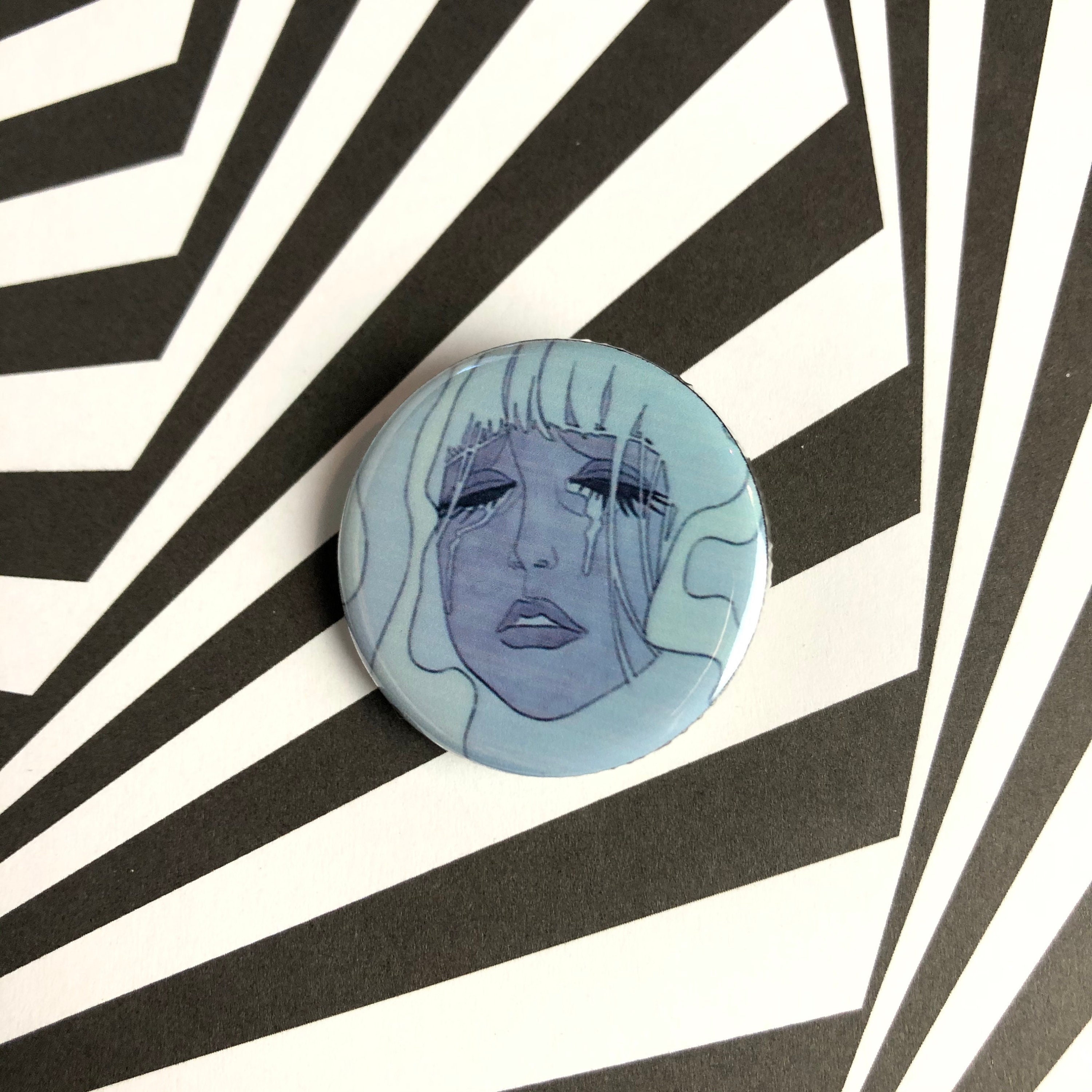 Belladonna of Sadness Face 1.25 inch pin