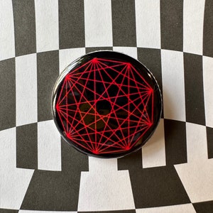 1.25  inch Nonagon Infinity pin