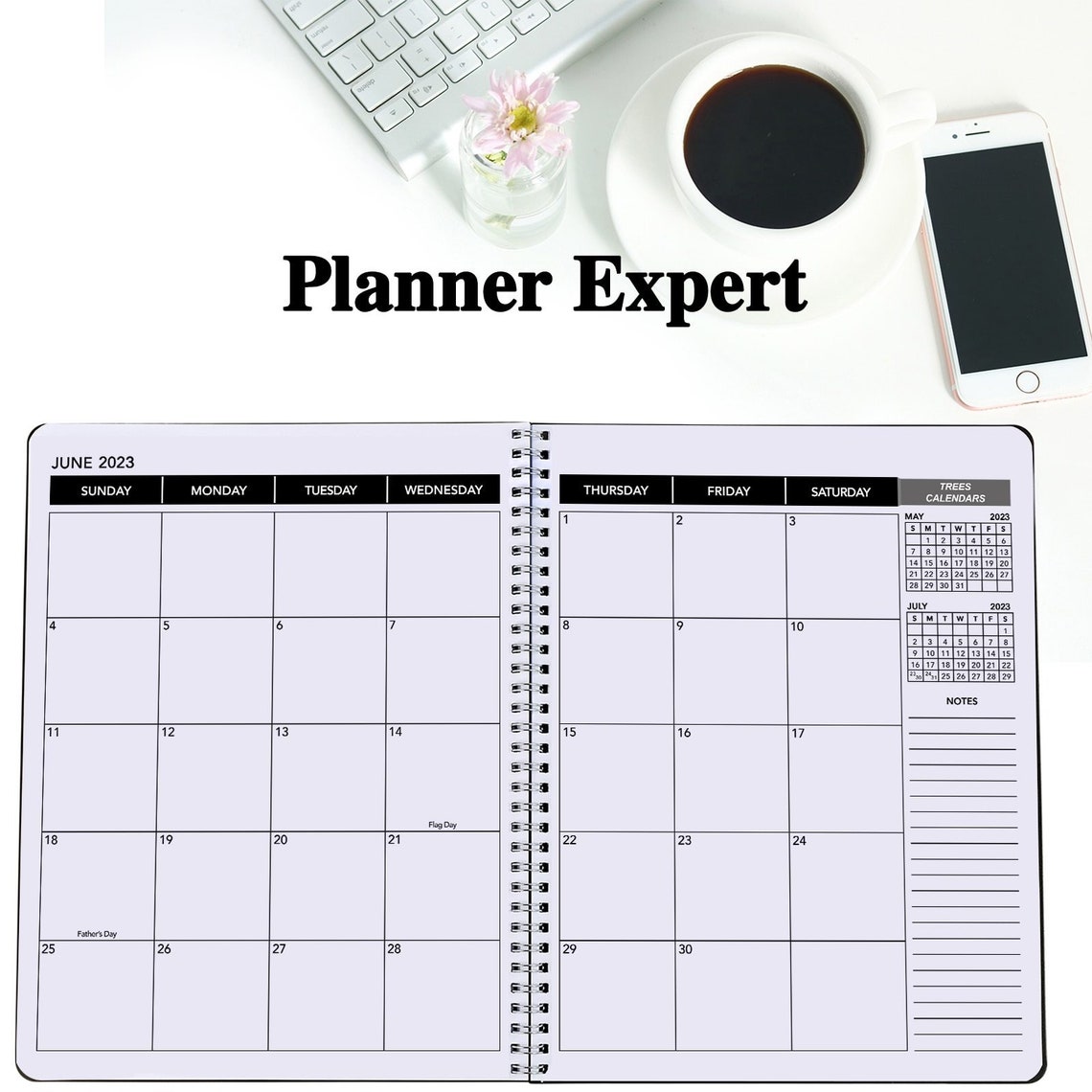 July 2021 To June 2023 Calendar Office Planner July 2021 June 2023 Monthly Calendar Black 9 Etsy