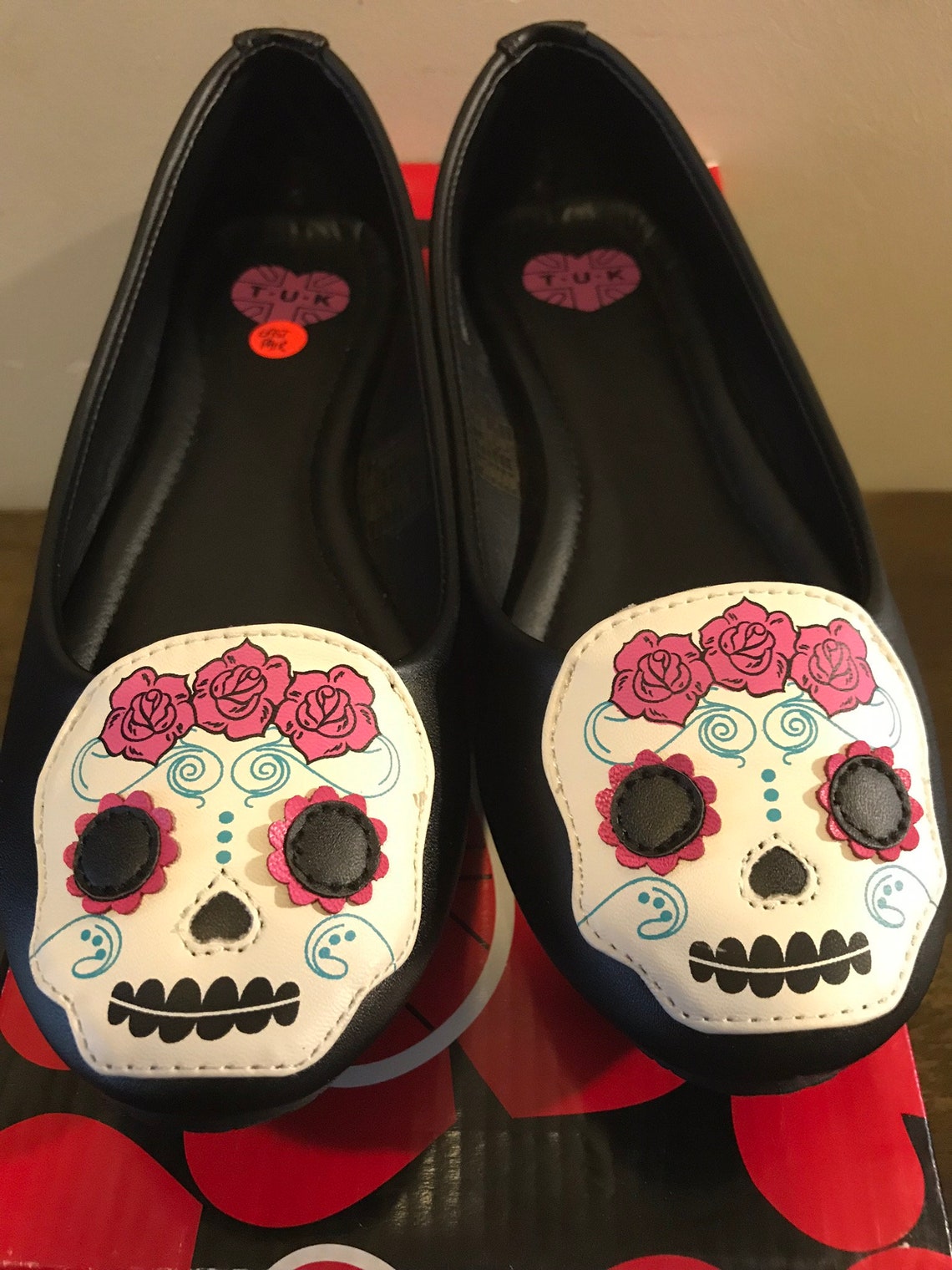 skull ballet flats