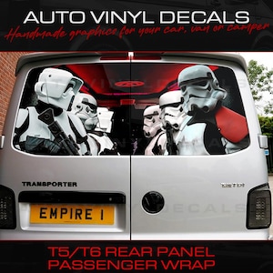 Volkswagen VW T5 T6 Rear Door Stormtrooper Passengers Vinyl Wrap Pre Cut Decal