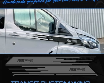 Ford Transit Custom Van Sport Side Wing Door RS calcomanías gráficas pegatinas de diseño