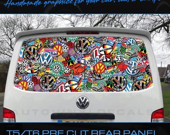 Volkswagen VW T5 T6 puerta traseraLove VW pegatina bomba vinilo envoltura precortada calcomanía