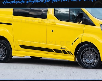 Ford Transit Custom Van Sport Calcomanías gráficas laterales inferiores Pegatinas de diseño