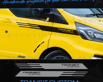 Calcomanías gráficas para puerta lateral de Ford Transit Custom Van Sport, pegatinas de diseño