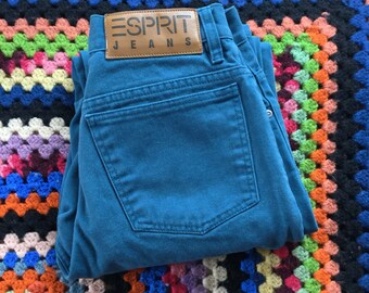 teal jeans