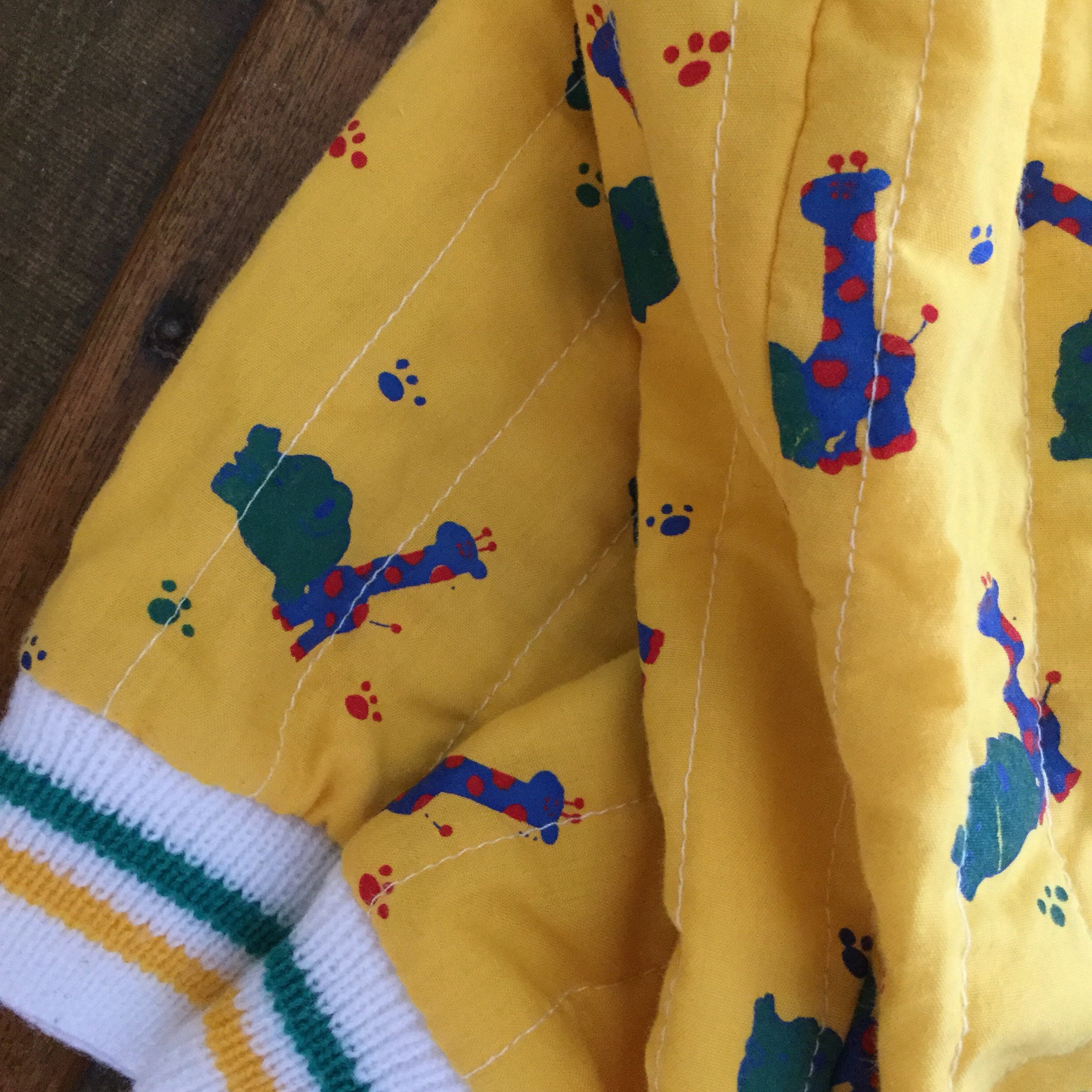 Vintage Quilted Giraffe Pants Yellow Giraffe Pants Giraffe Etsy