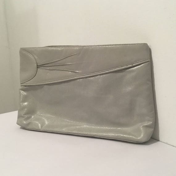 Gray leather vintage clutch Vintage clutch Givenchy Podium wristlet triangle clutch in ASOS clutch Clutch Clutch bag Wristlet