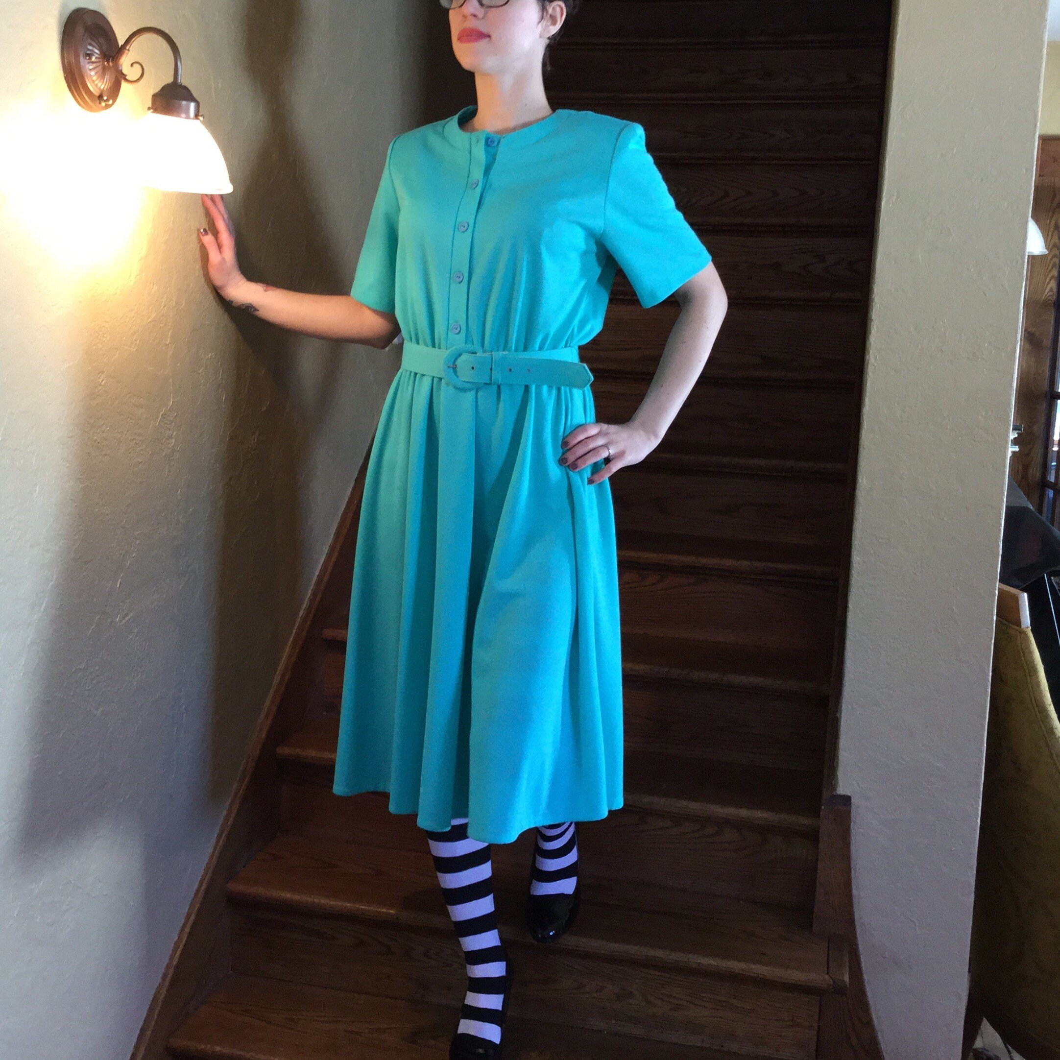 sachin and babi light blue dress Loft Women's Emerald Green Dress (Size Petite Small) Great Condition main image 1