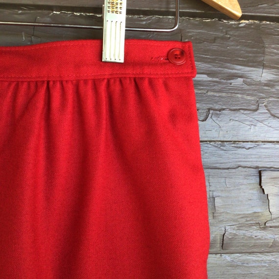 Vintage Pendleton Skirt - Red Wool Skirt - Red Pe… - image 3