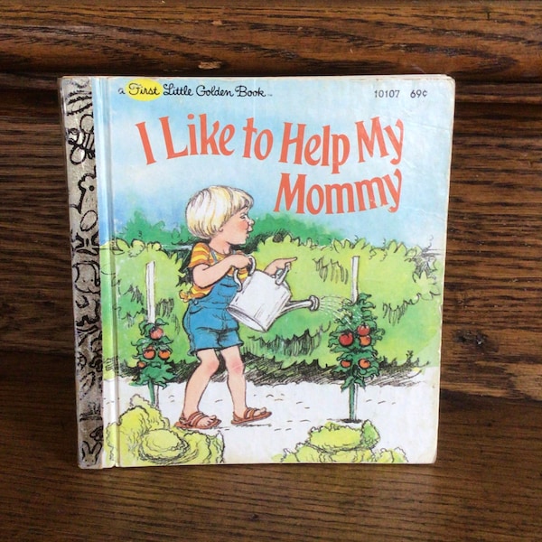 Vintage I Like To Help My Mommy Little Golden Book - Vintage Little Golden Books - I Like To Help My Mommy Book - 1981 Golden Press