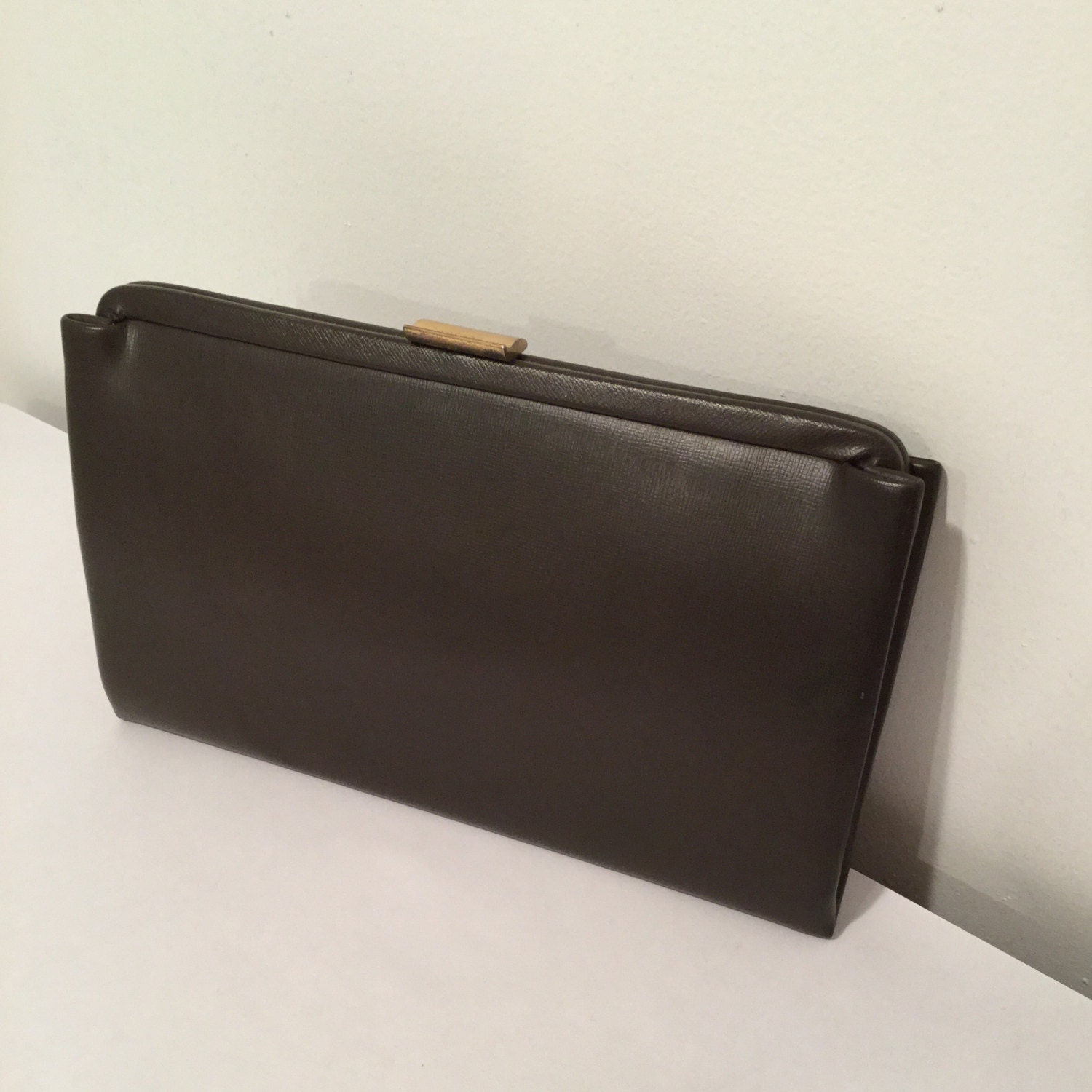 dark brown clutch