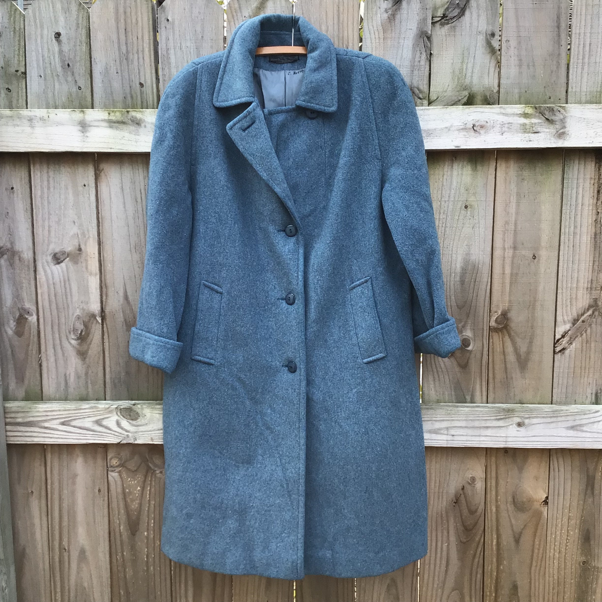 90's Puffy Blue Winter Coat Vintage Cold Weather Coat With Elbow