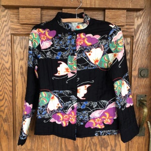 Vintage Butterfly Jacket - Quilted Jacket - Vintage California Trends Jacket - Colorful Butterfly Jacket - Quilted Blazer - Women’s Jacket