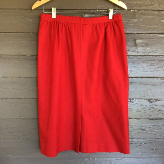 Vintage Pendleton Skirt - Red Wool Skirt - Red Pe… - image 5