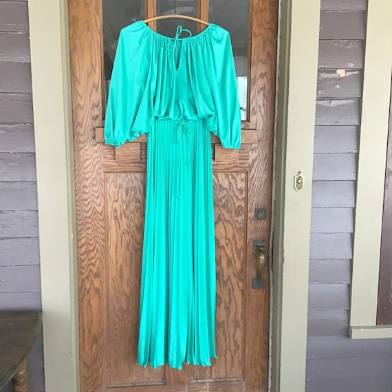 Vintage Evening Gown - Green Vintage Dress - Accor