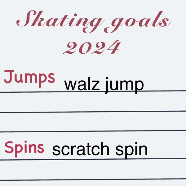 Figure skating goal tracker