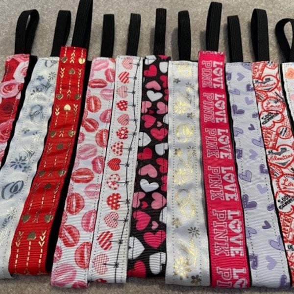 non slip headbands, noslip headbands, nonslip headbands, valentine headbands, thin headbands, heart headbands, roses, candy hearts, lips