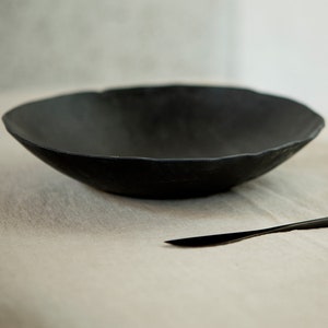 Handmade Ceramic Bowl, Natural Minimal Nordic Rustic Monochrome Decorative Fruit Dish, New Home Gift  Stoneware Bowl, Soup Breakfast Bowl