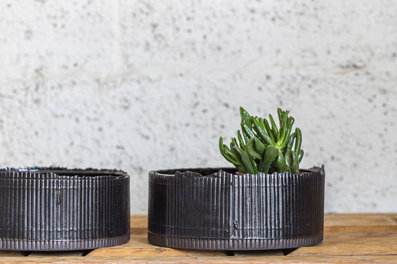 Large ceramic planter, Modern Ceramic Planter, black ceramic planter, Succulent Planter, Pottery Planter, Indoor Planter, Decorative Planter image 1