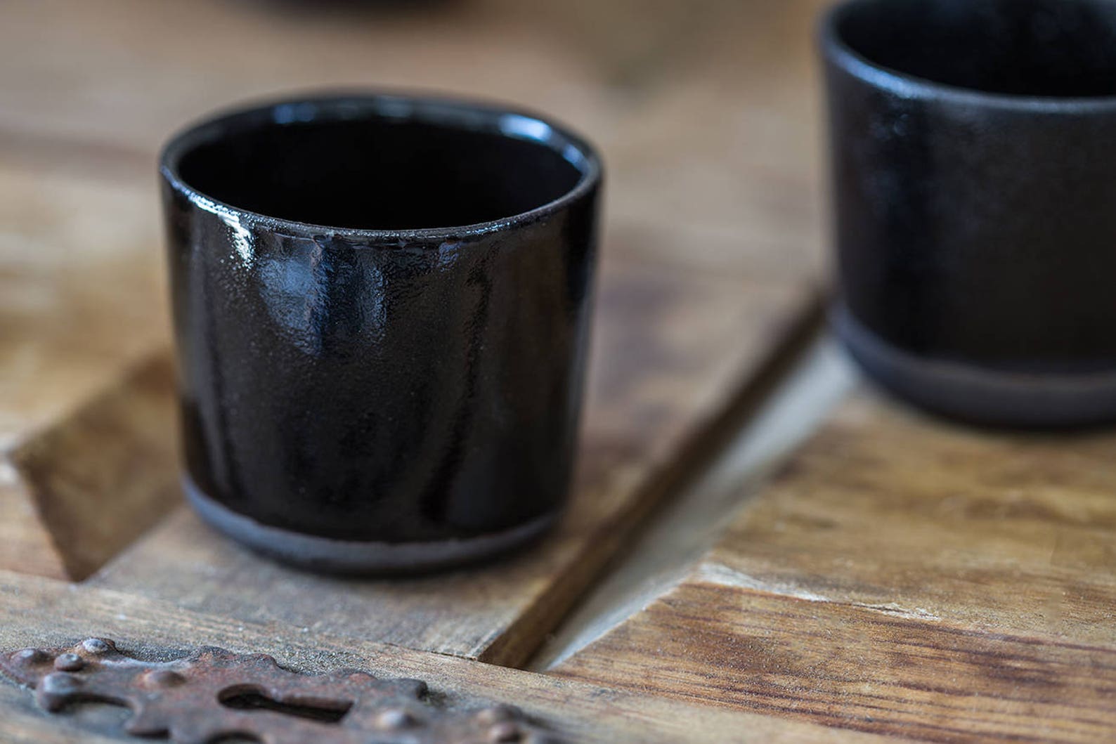 Ceramic Espresso Cups Set in Black Modern Espresso Cups Etsy