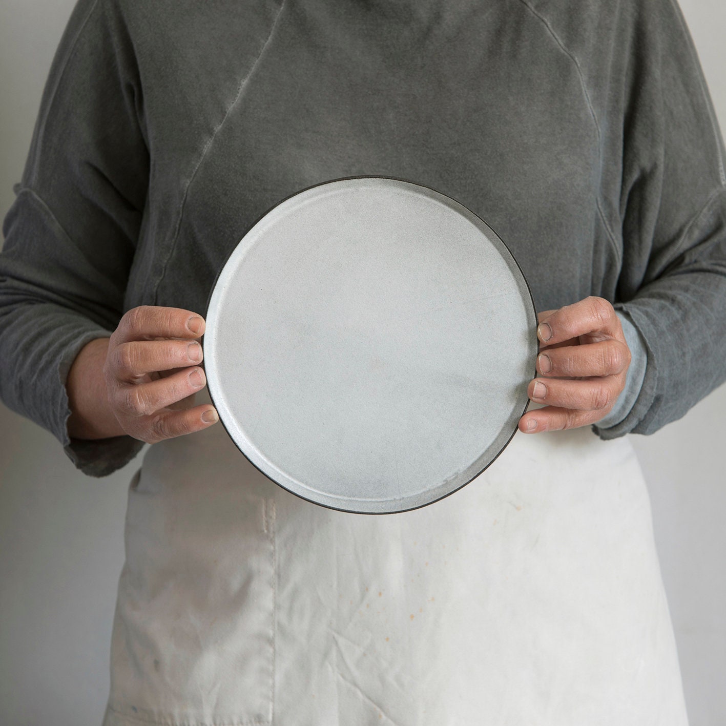 Plaque de Salade, Vaisselle Faite à La Main Stoneware, Ensemble Grès, Assiettes Dîner, Cuisine Urbai