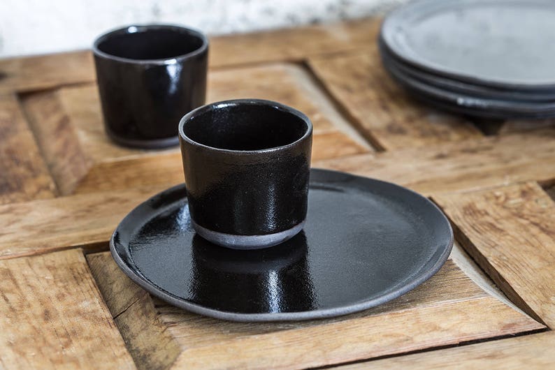 Espresso Cup Set Espresso Cup And Cake Plate Dessert Plate Etsy