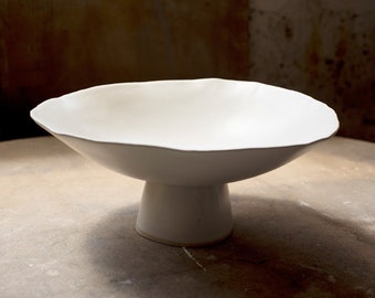 Ceramic Footed Bowl, ceramic pedestal bowl, Ceramic Footed Bowl Ceramic Fruit Bowl Pottery