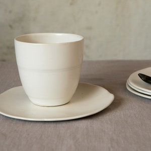 Ceramic Coffee Mug, Ceramic Cups Set of 2, Ceramic Mug, Handmade Coffee Mug, Coffee Lovers Gift, Cappuccino Mug, Tea Mug, Wedding Gift image 3