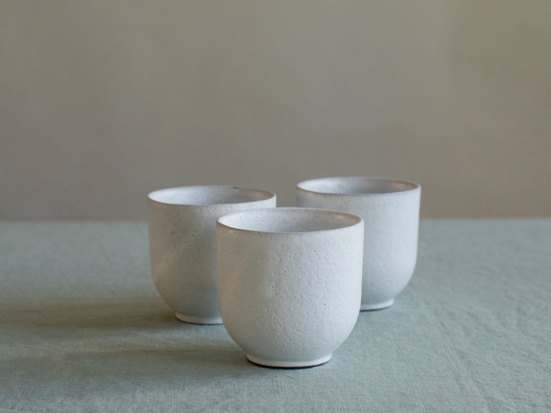 Set of TWO Handmade Pottery Coffee Cups 2 Ceramic Espresso Etsy