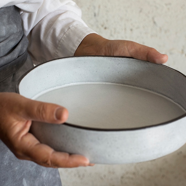 White ceramic serving bowl