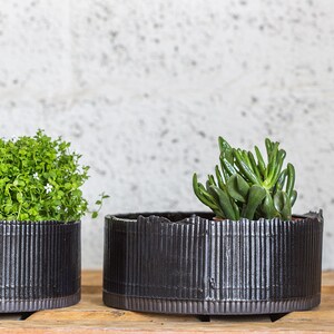 Large ceramic planter, Modern Ceramic Planter, black ceramic planter, Succulent Planter, Pottery Planter, Indoor Planter, Decorative Planter image 3