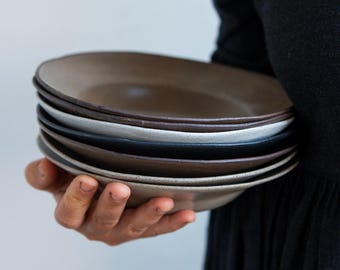 Handmade Ceramic Pasta Bowl: Rustic Salad Serving Dish