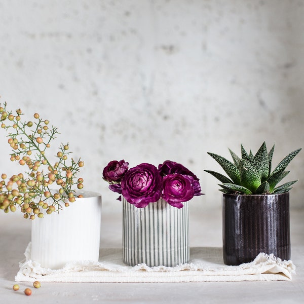 Ceramic Planter, Small Vase, Cactus Planter, Air Plant, Small Plant Pot, Modern Planter, Succulent Planter, Housewarming Gift