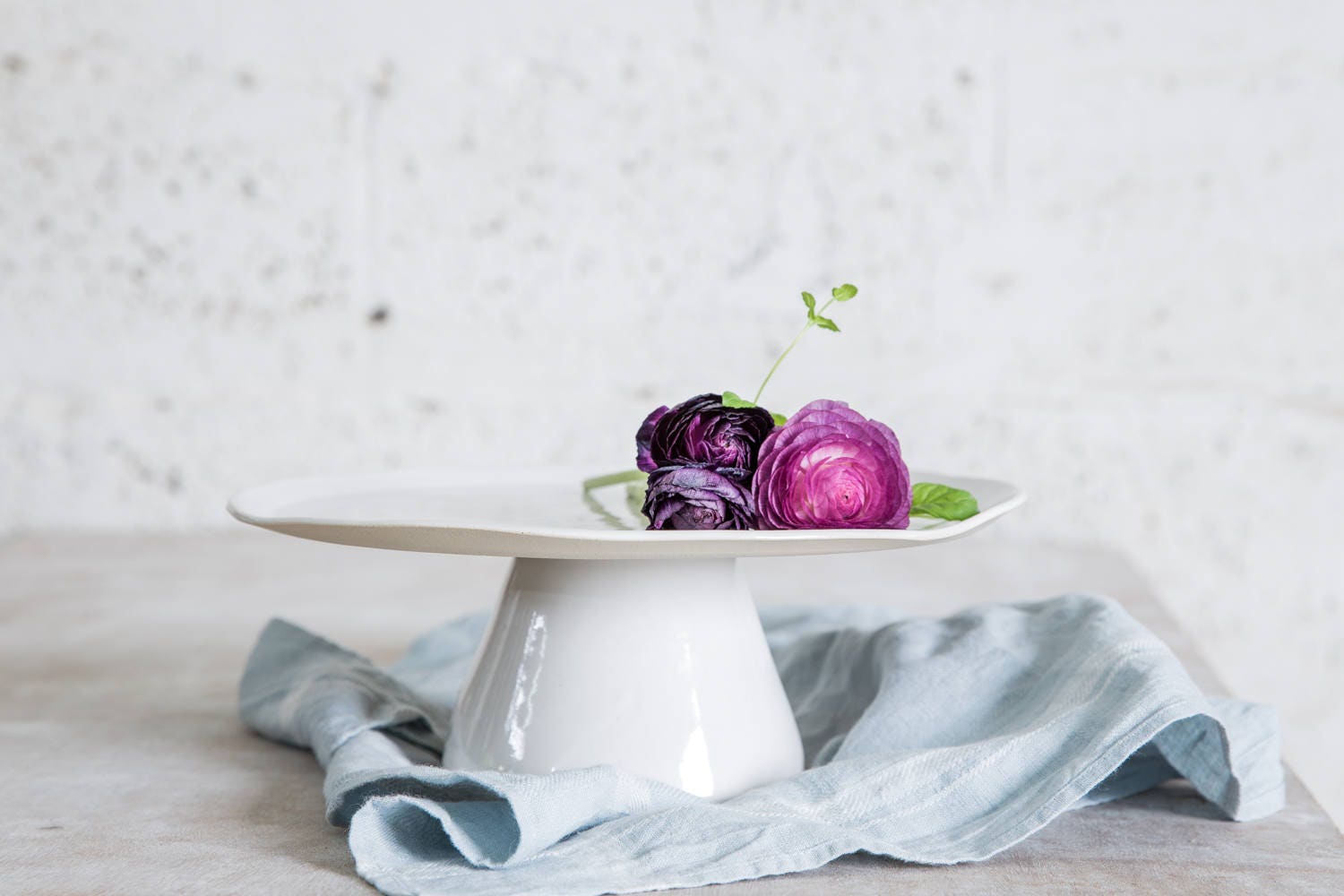 Stand à Gâteaux, Stand Gâteaux en Céramique, Gâteau Support Blanc, Assiette Cupcakes, Moderne, Cadea