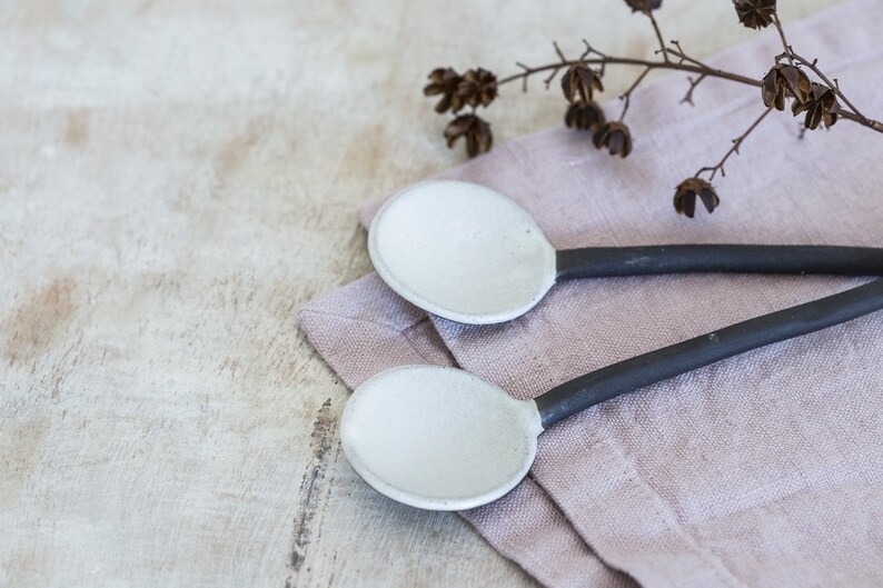 Ceramic Teaspoon Pottery Serving Teaspoon Handmade Ceramic Etsy