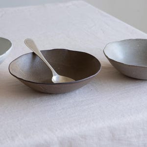 Set of 2 Handmade Stoneware Bowls