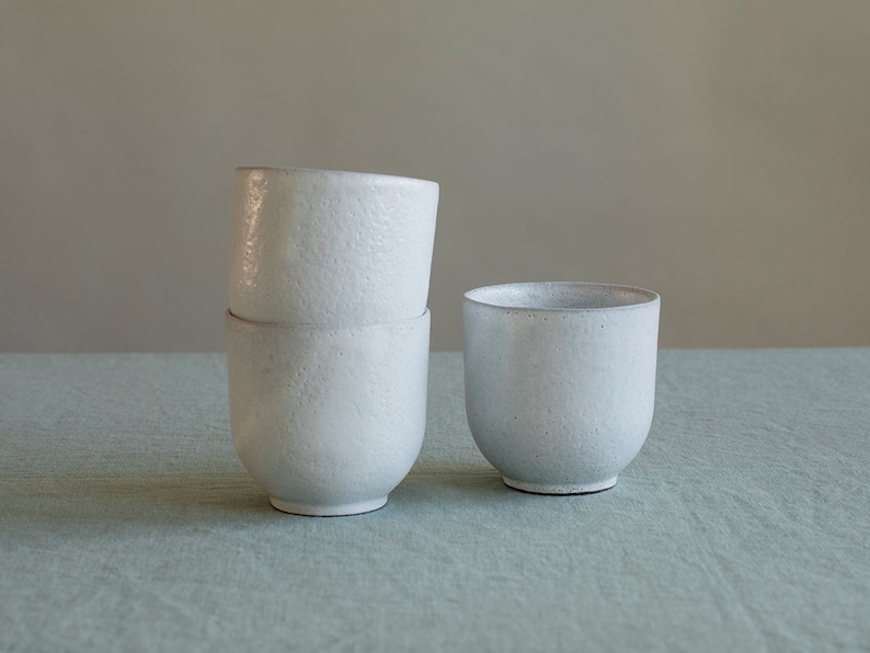 Set of TWO Handmade Pottery Coffee Cups 2 Ceramic Espresso Etsy