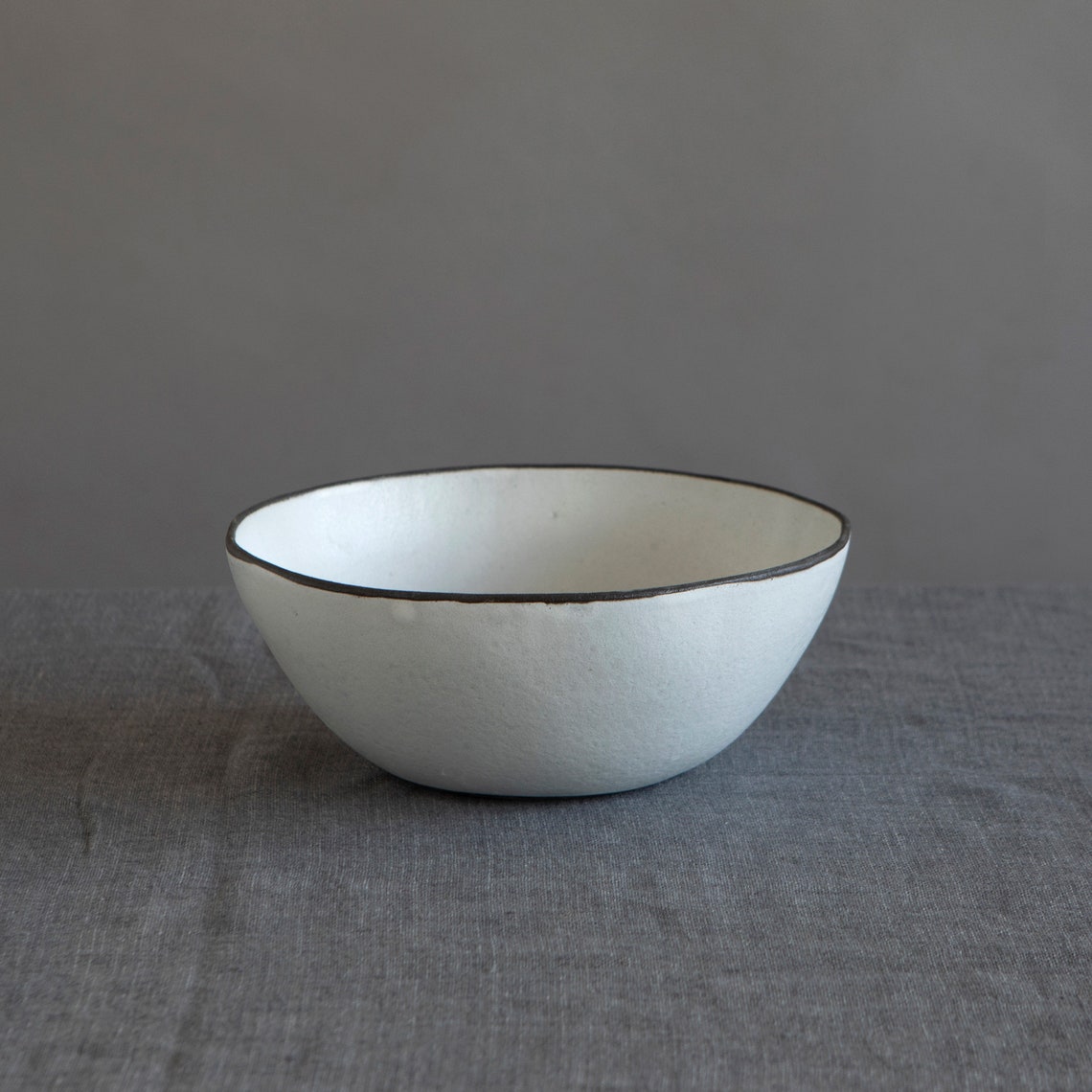 Handmade Salad Bowls Modern Ceramic Bowl Black Pottery Etsy