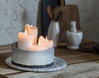 Ceramic Candle Holder, Rustic Centerpiece, Rustic Home Decor, Modern Candle Holder, Wedding Candle Holder, Christmas Doer