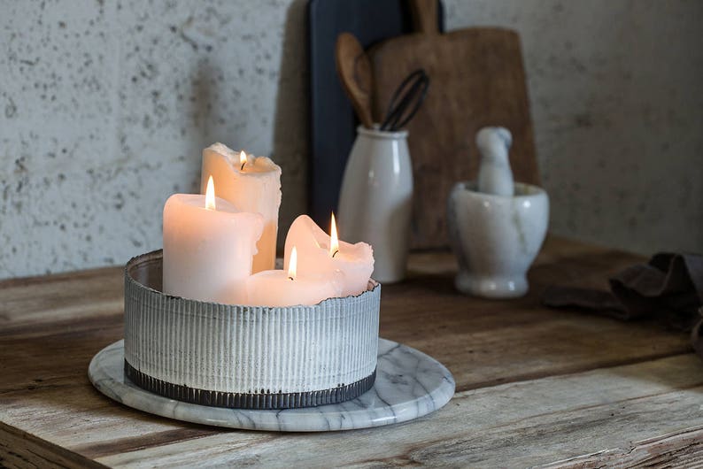 Ceramic Candle Holder, Rustic Centerpiece, Rustic Home Decor, Modern Candle Holder, Wedding Candle Holder, Christmas Doer image 1