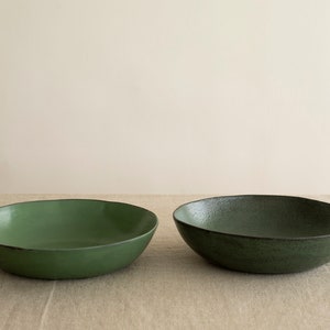 Salad Bowl Fruit Bowl Green Large Ceramic Serving Bowl, Elegant Handmade Pottery Salad Serving Bowl, Hostess Xmas Gift image 3