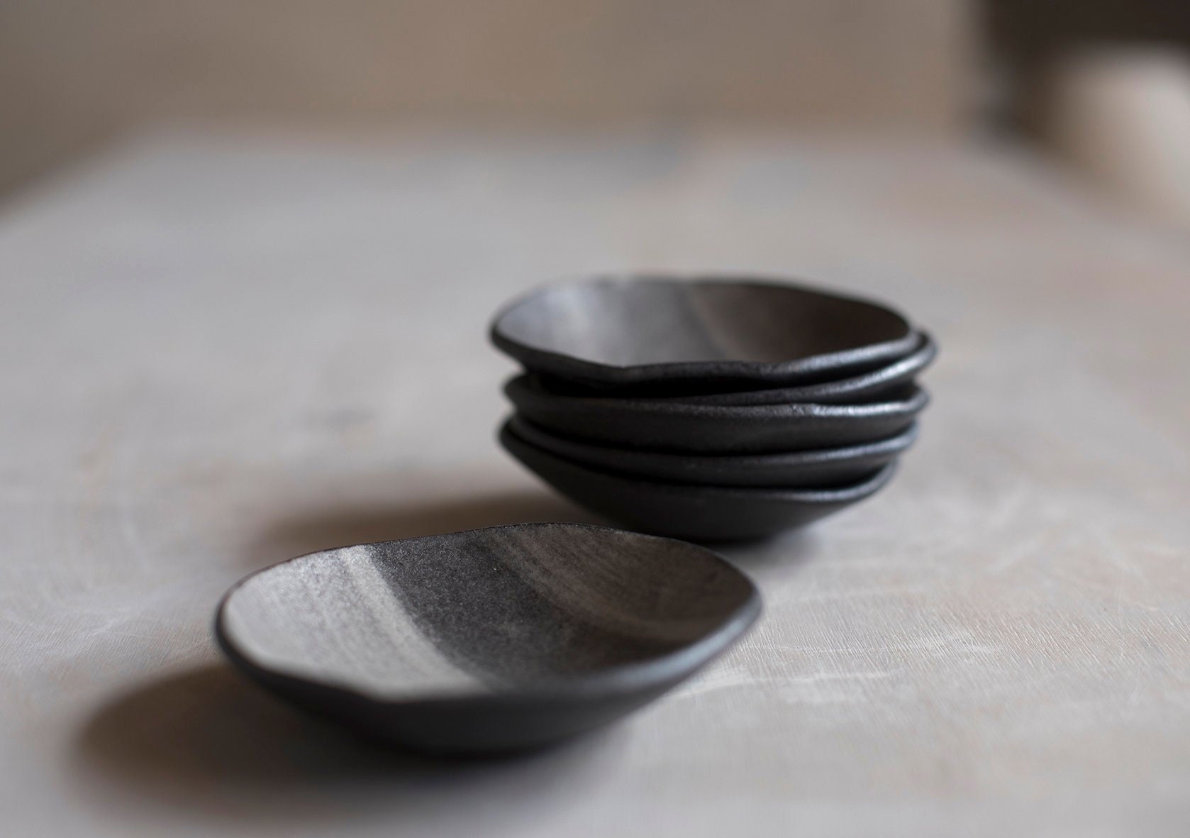 Bols en Céramique, Bol à Robinetterie, Pincement Bols Sel et Poivre, Condiments, Tremper, Plat Sauce